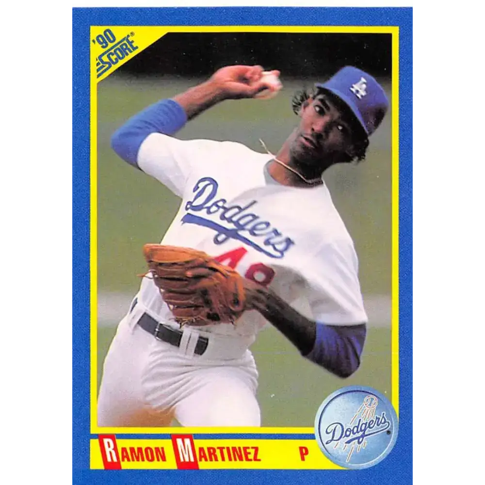 1990 Score #461 Ramon Martinez NM-MT Los Angeles Dodgers Baseball Card - Baseball Card Single