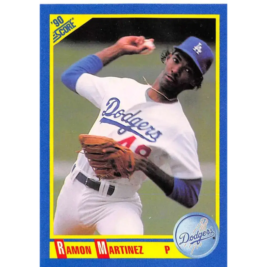 1990 Score #461 Ramon Martinez NM-MT Los Angeles Dodgers Baseball Card - Baseball Card Single