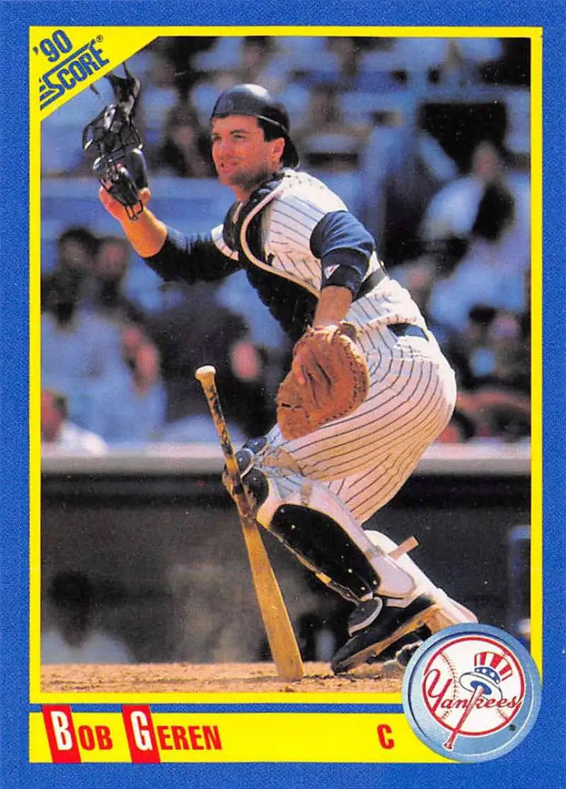 1990 Score #464 Bob Geren EX Excellent New York Yankees Baseball Card