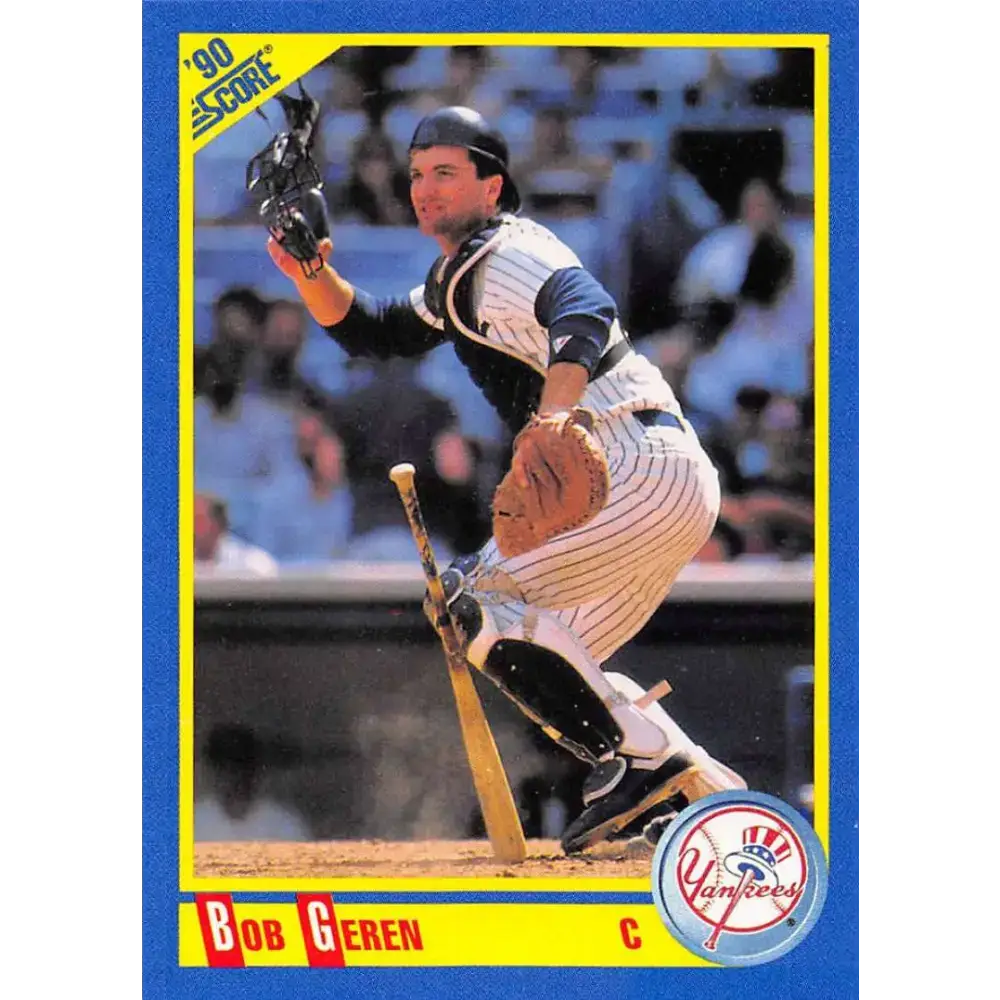 1990 Score #464 Bob Geren NM-MT New York Yankees Baseball Card - Baseball Card Single