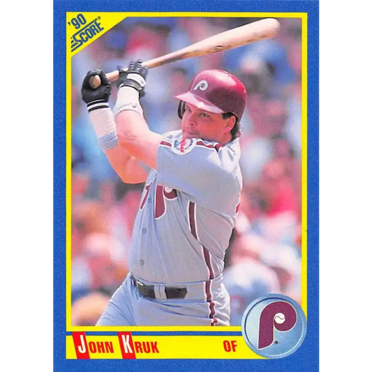 1990 Score #467 John Kruk NM-MT Philadelphia Phillies Baseball Card - Baseball Card Single