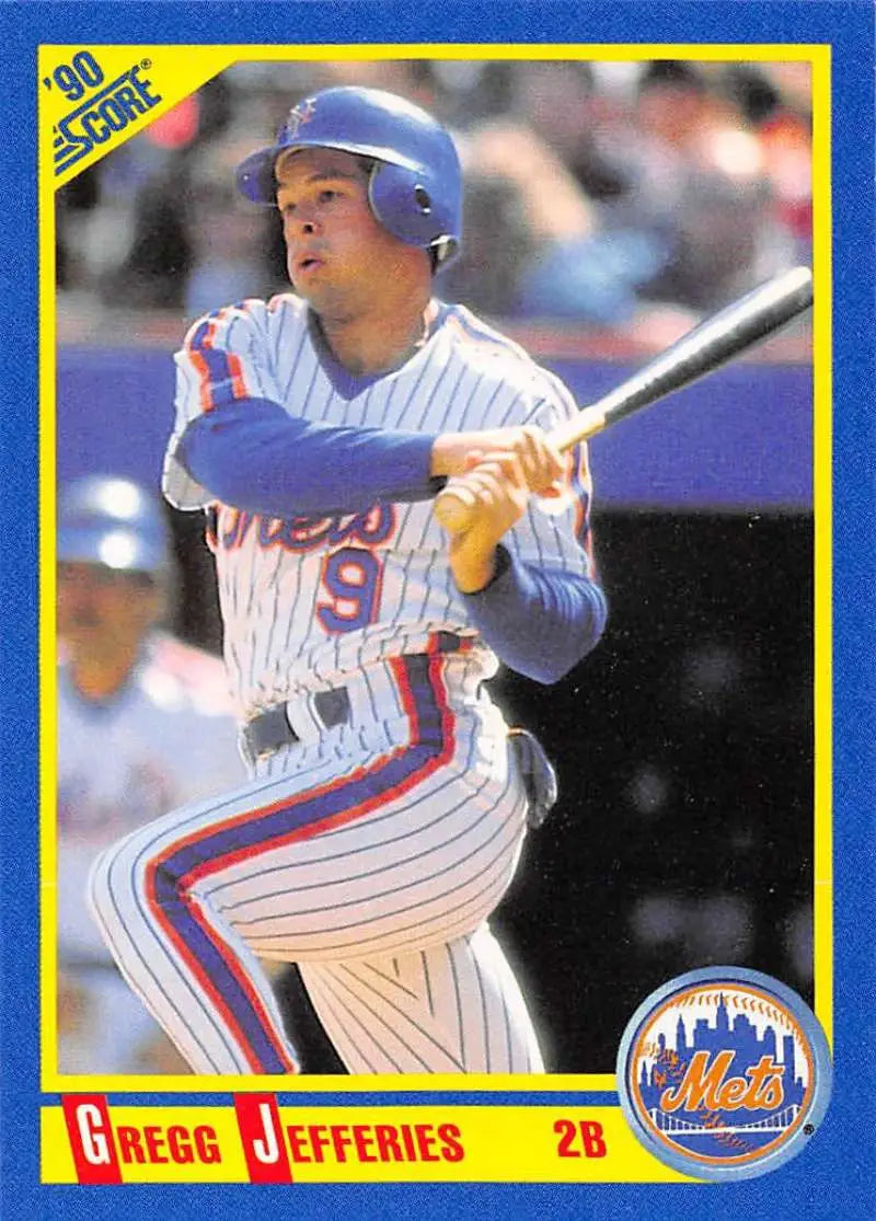1990 Score #468 Gregg Jefferies EX Excellent New York Mets Baseball Card - Baseball Card Single