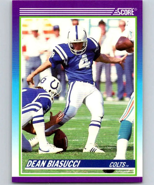 1990 Score #470 Dean Biasucci NM-MT Indianapolis Colts Football Card