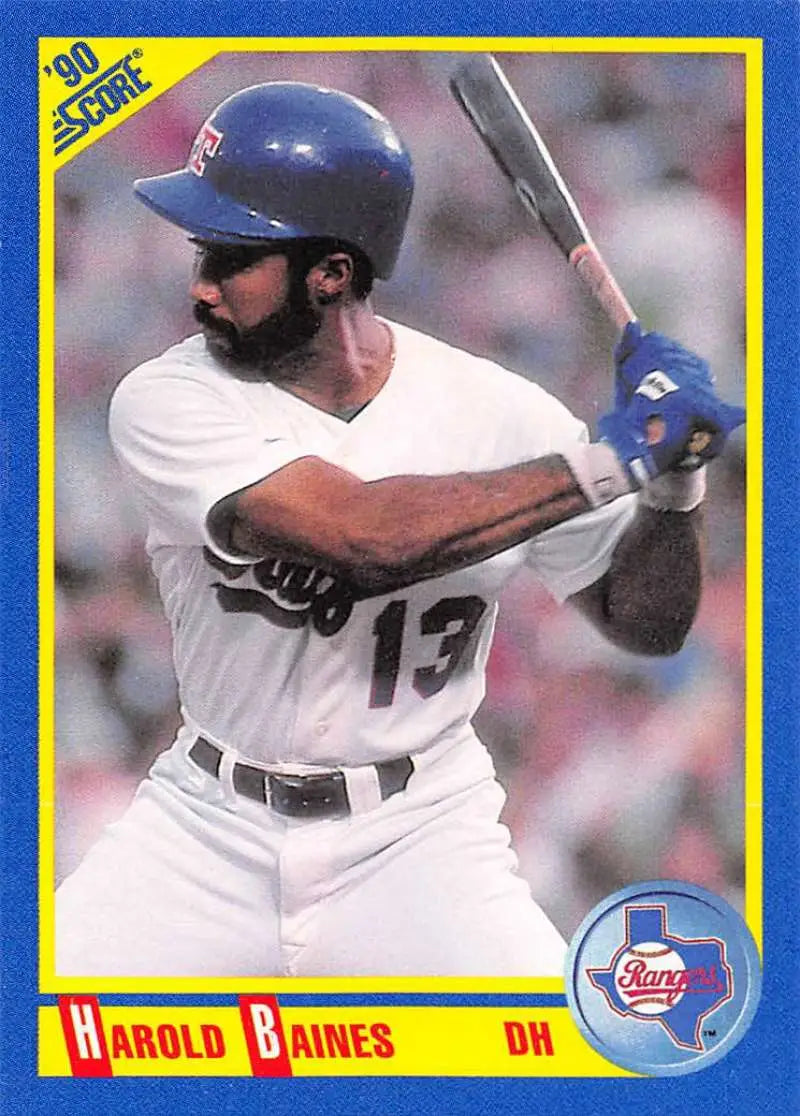 1990 Score #470 Harold Baines EX Excellent Texas Rangers Baseball Card - Baseball Card Single