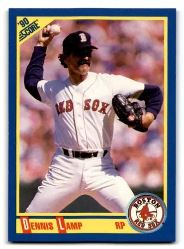 Original gloss Dennis Lamp baseball card from 1990 Score #471 featuring Simply Sandoval