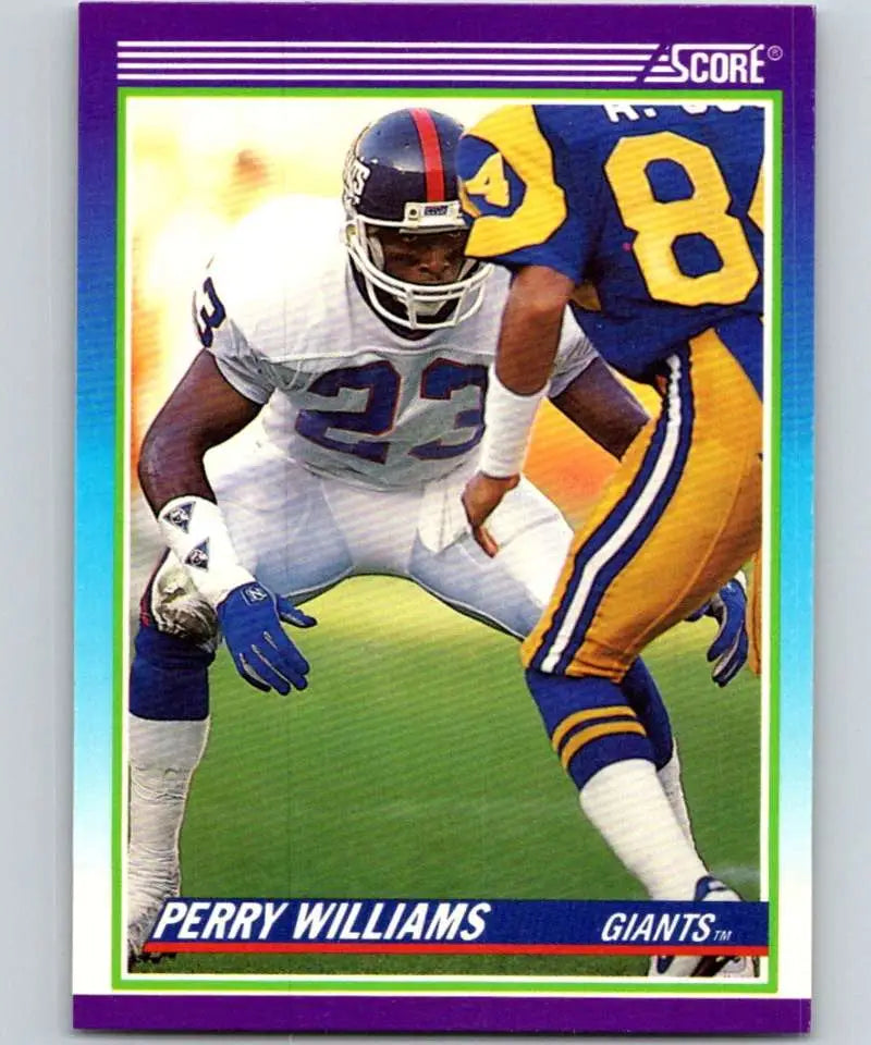 1990 Score #471 Perry Williams NM-MT New York Giants Football Card - Football Card Single