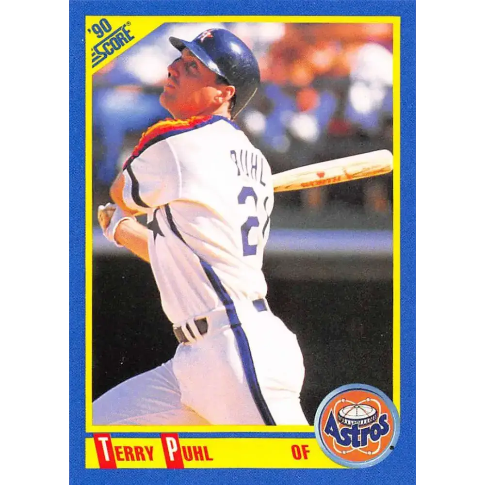 1990 Score #473 Terry Puhl NM-MT Houston Astros Baseball Card - Baseball Card Single
