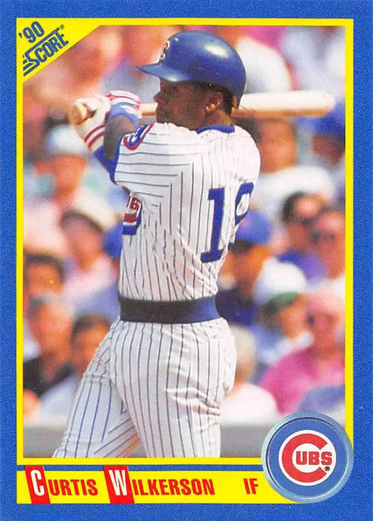 1990 Score #474 Curtis Wilkerson EX Excellent Chicago Cubs Baseball Card