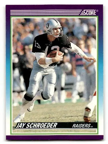 Jay Schroeder Los Angeles Raiders football card from 1990 Score series