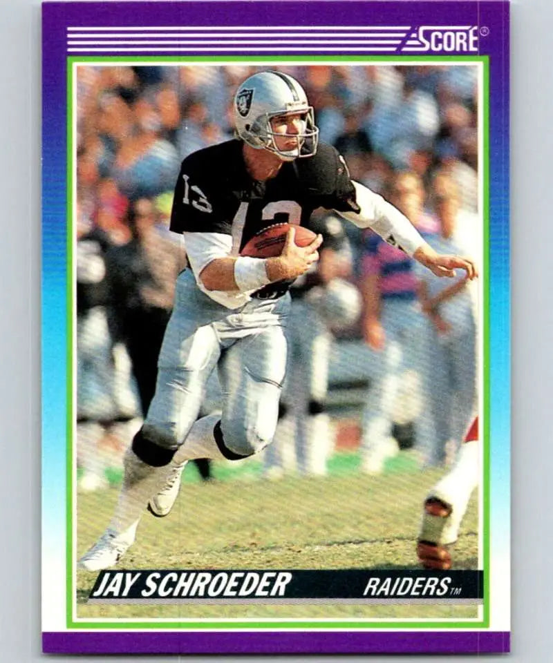 1990 Score #475 Jay Schroeder NM-MT Los Angeles Raiders Football Card - Football Card Single