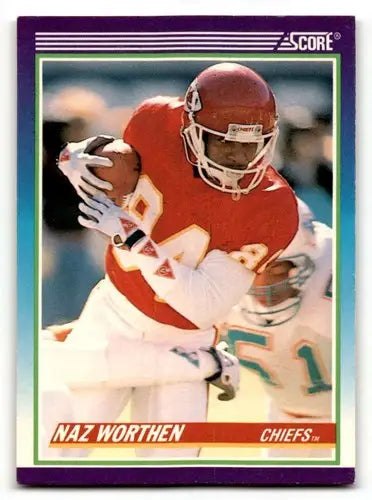 1990 Score #476 Naz Worthen Kansas City Chiefs Football Cards EX/NM ID:57396 - Football Card Single