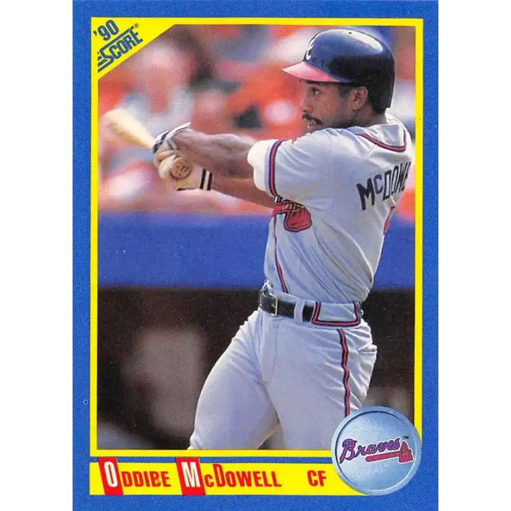 1990 Score #476 Oddibe McDowell NM-MT Atlanta Braves Baseball Card - Baseball Card Single