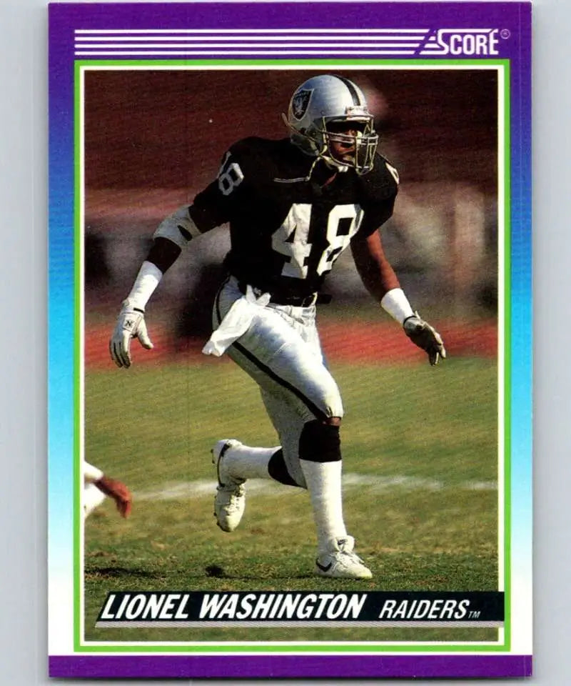 1990 Score #477 Lionel Washington NM-MT Los Angeles Raiders Football Card - Football Card Single
