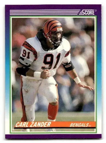 Carl Zander Cincinnati Bengals football card from 1990 Score #478, EX/NM condition