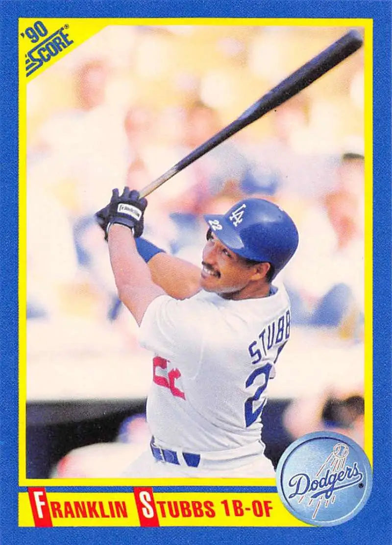 1990 Score #478 Franklin Stubbs EX Excellent Los Angeles Dodgers Baseball Card - Baseball Card Single