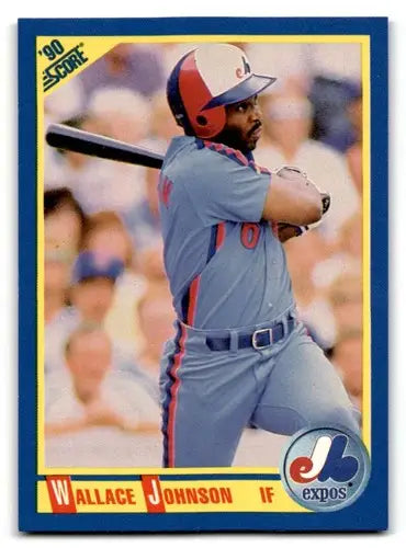Original gloss Wallace Johnson baseball card from 1990 Score #479 featuring Simply Sandoval
