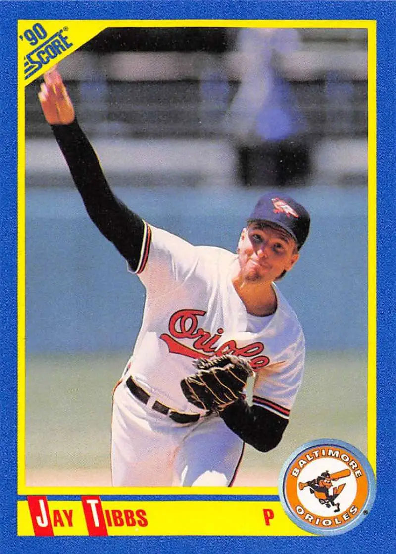 1990 Score #480 Jay Tibbs EX Excellent Baltimore Orioles Baseball Card - Baseball Card Single