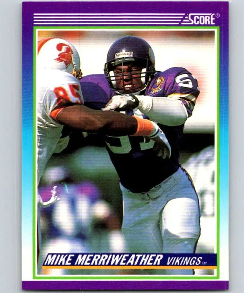 1990 Score #480 Mike Merriweather NM-MT Minnesota Vikings Football Card - Football Card Single