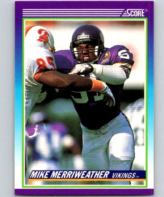 1990 Score #480 Mike Merriweather NM-MT Minnesota Vikings Football Card