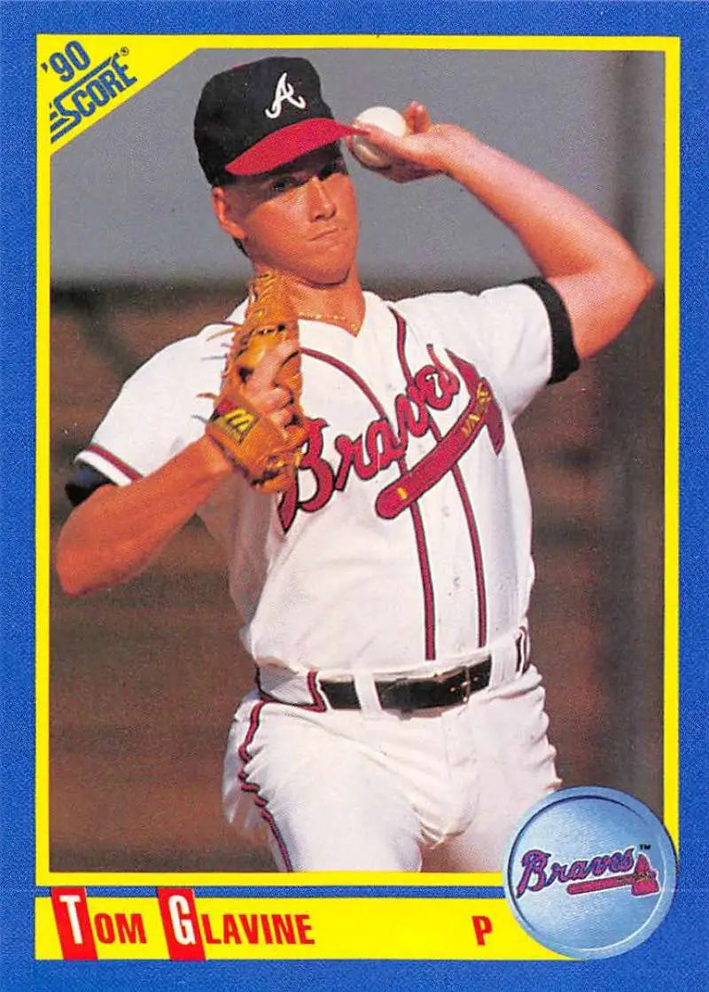 1990 Score #481 Tom Glavine EX Excellent Atlanta Braves Baseball Card - Baseball Card Single