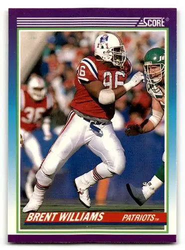 Original gloss Brent Williams Patriots football card from 1990 Score series