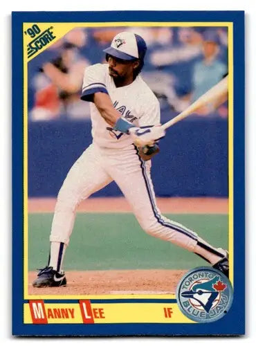 Original gloss Manny Lee baseball card from 1990 Score #482 featuring Simply Sandoval