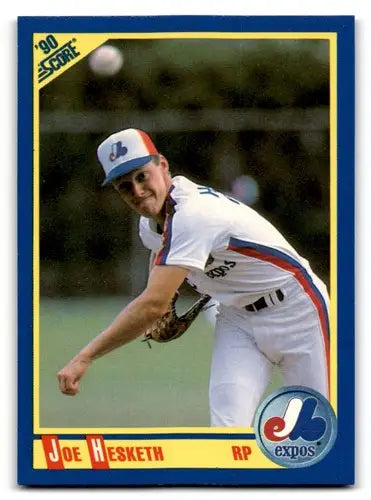 Original gloss Joe Hesketh baseball card from 1990 Score #483 featuring Simply Sandoval