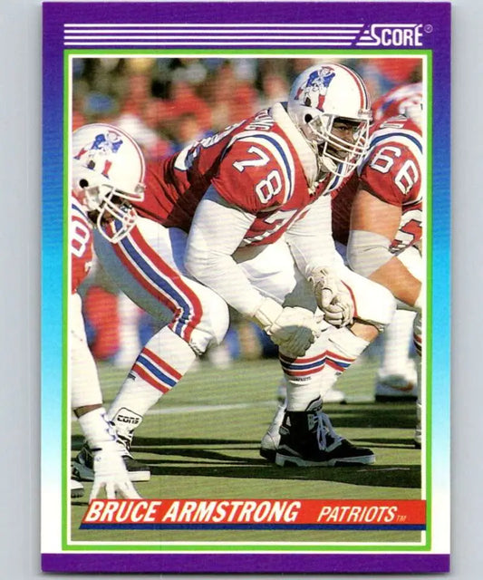 1990 Score #485 Bruce Armstrong NM-MT New England Patriots Football Card