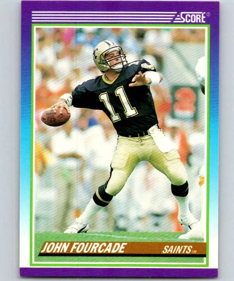 1990 Score #486 John Fourcade NM-MT New Orleans Saints Football Card - Football Card Single