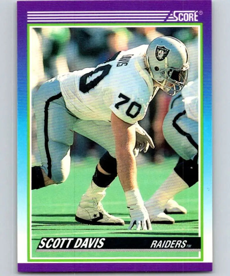1990 Score #488 Scott Davis NM-MT Los Angeles Raiders Football Card - Football Card Single