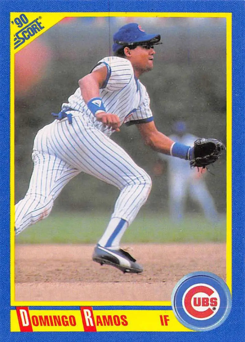 1990 Score #489 Domingo Ramos EX Excellent Chicago Cubs Baseball Card - Baseball Card Single