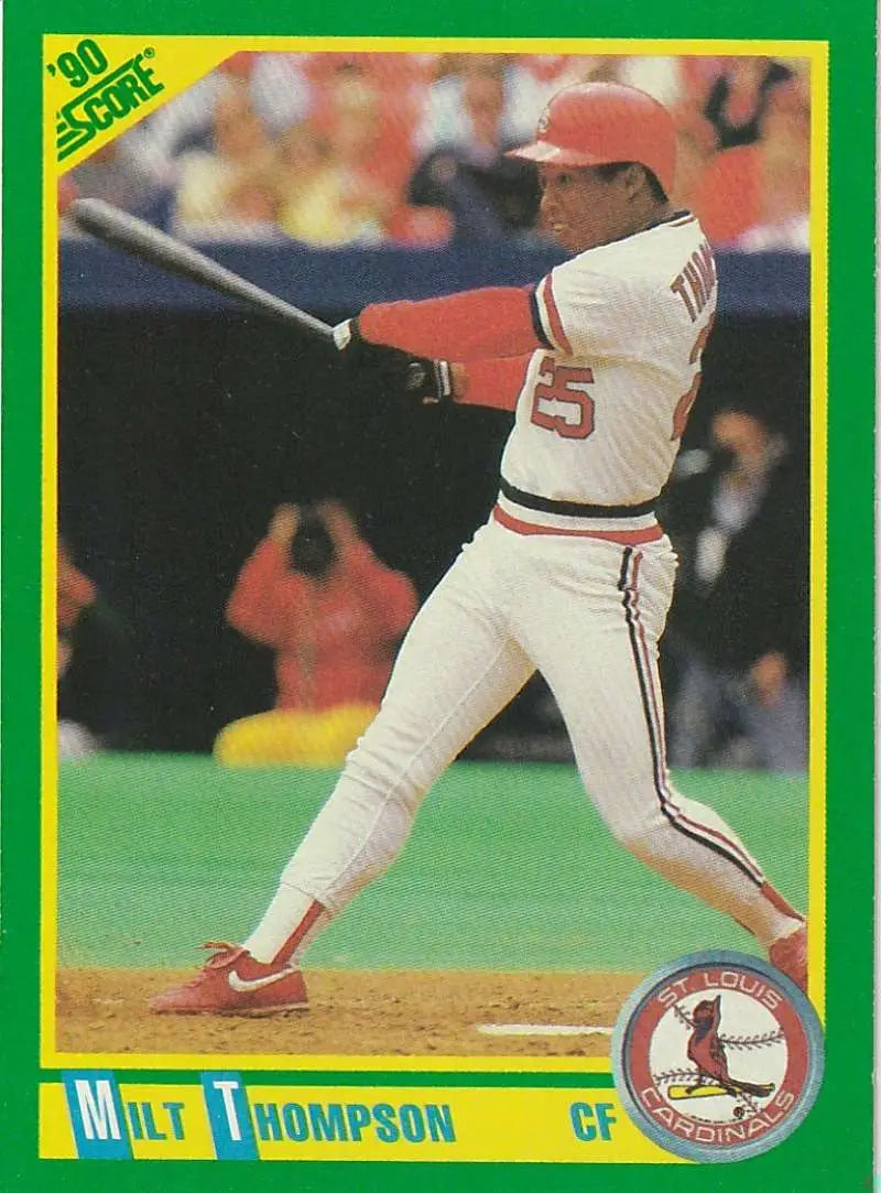 1990 Score #49 Milt Thompson EX Excellent St. Louis Cardinals Baseball Card - Baseball Card Single