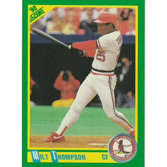 1990 Score #49 Milt Thompson NM-MT St. Louis Cardinals Baseball Card - Baseball Card Single