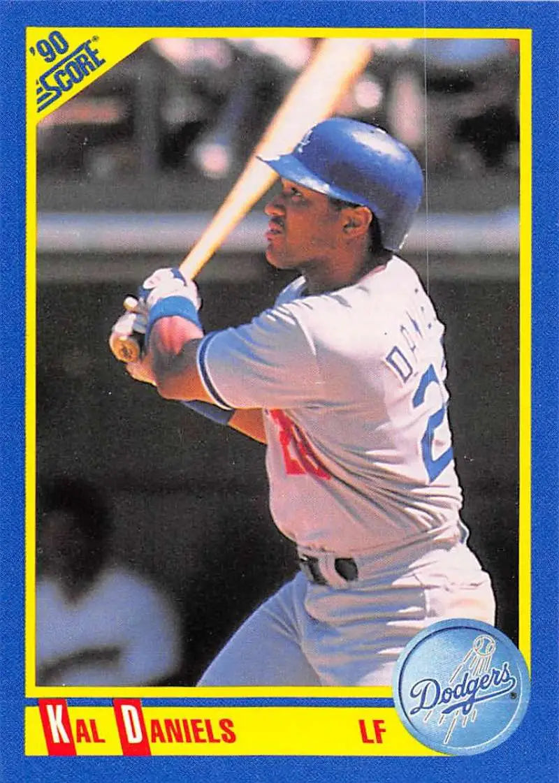 1990 Score #490 Kal Daniels EX Excellent Los Angeles Dodgers Baseball Card - Baseball Card Single
