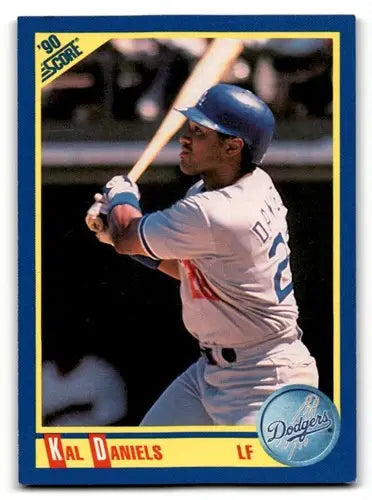 1990 Score #490 Kal Daniels Los Angeles Dodgers Baseball Cards EX/NM ID:55207 - Baseball Card Single
