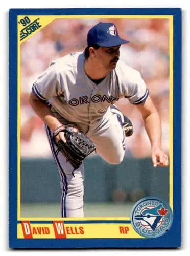 1990 Score #491b David Wells Toronto Blue Jays Baseball Cards EX/NM ID:58544 - Baseball Card Single
