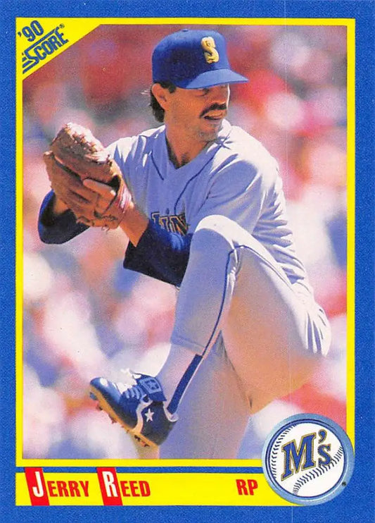 1990 Score #492 Jerry Reed EX Excellent Seattle Mariners Baseball Card - Baseball Card Single
