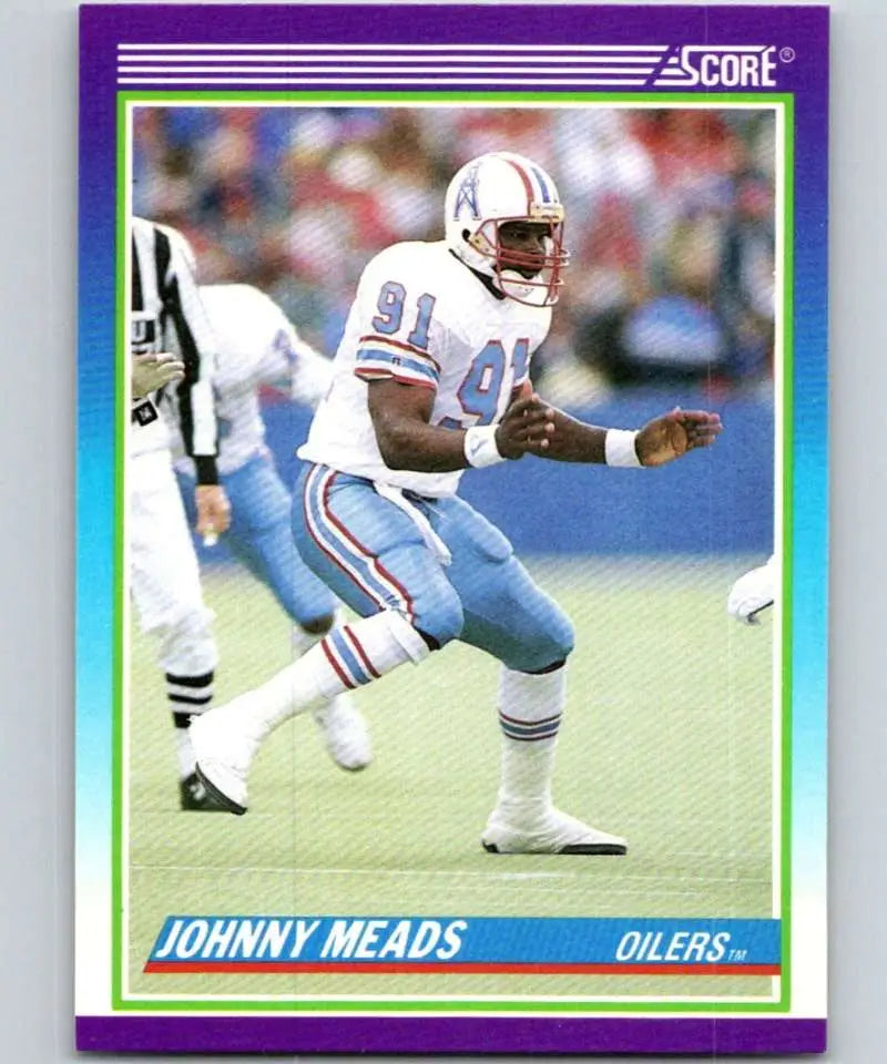 1990 Score #492 Johnny Meads NM-MT Houston Oilers Football Card - Football Card Single