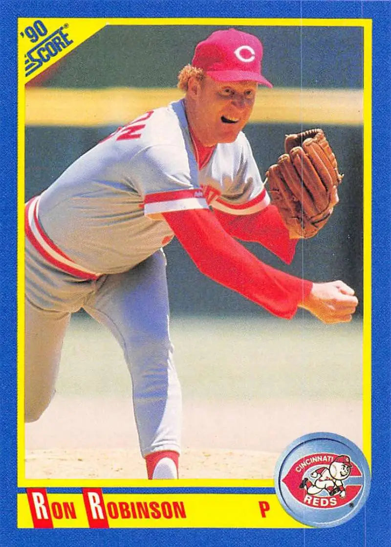 1990 Score #495 Ron Robinson EX Excellent Cincinnati Reds Baseball Card - Baseball Card Single