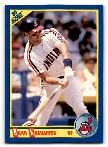 1990 Score Brad Komminsk baseball card with original gloss featuring Simply Sandoval