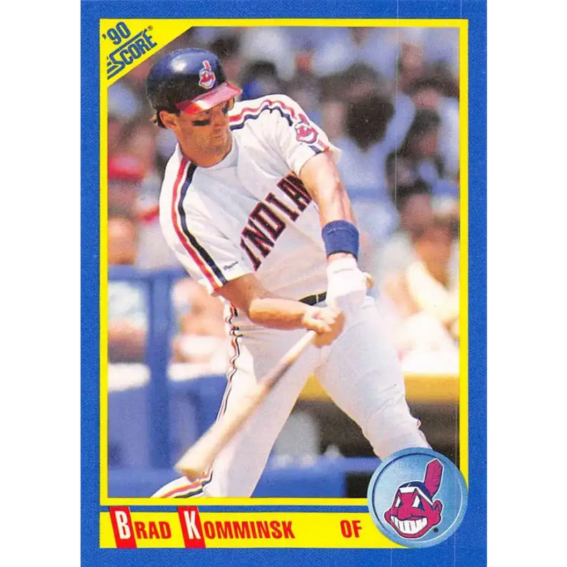1990 Score #496 Brad Komminsk NM-MT Cleveland Indians Baseball Card - Baseball Card Single