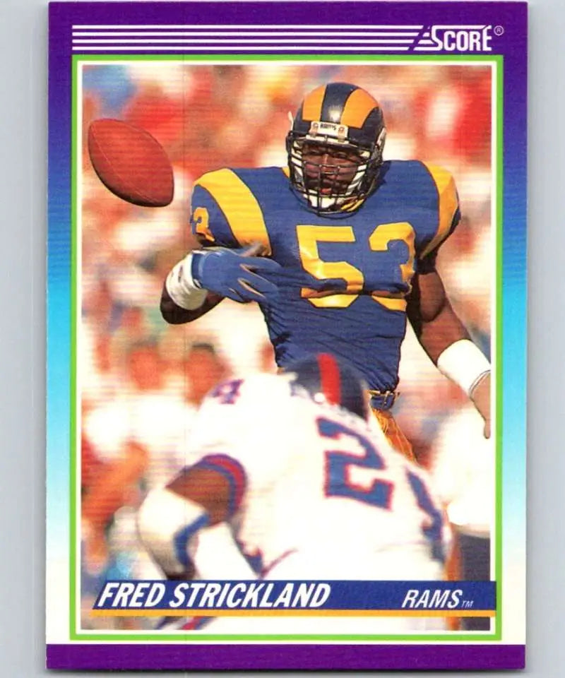 1990 Score #497 Fred Strickland NM-MT RC Rookie Los Angeles Rams Football Card - Football Card Single
