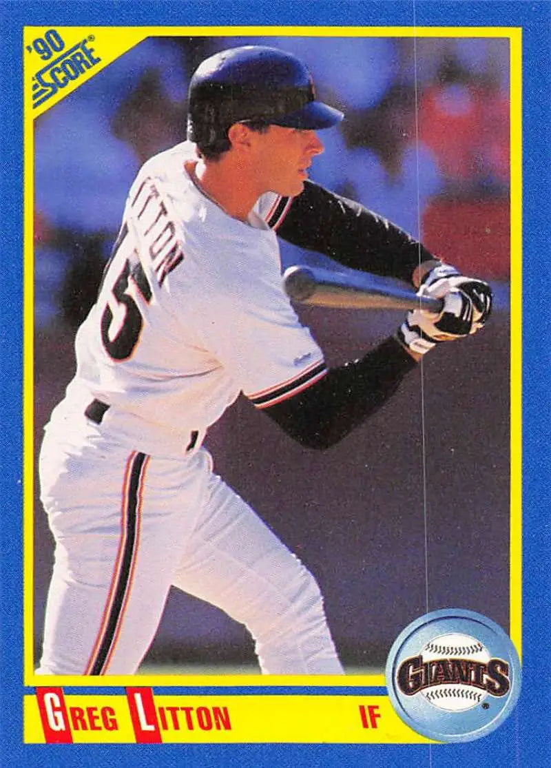 1990 Score #497 Greg Litton EX Excellent San Francisco Giants Baseball Card - Baseball Card Single