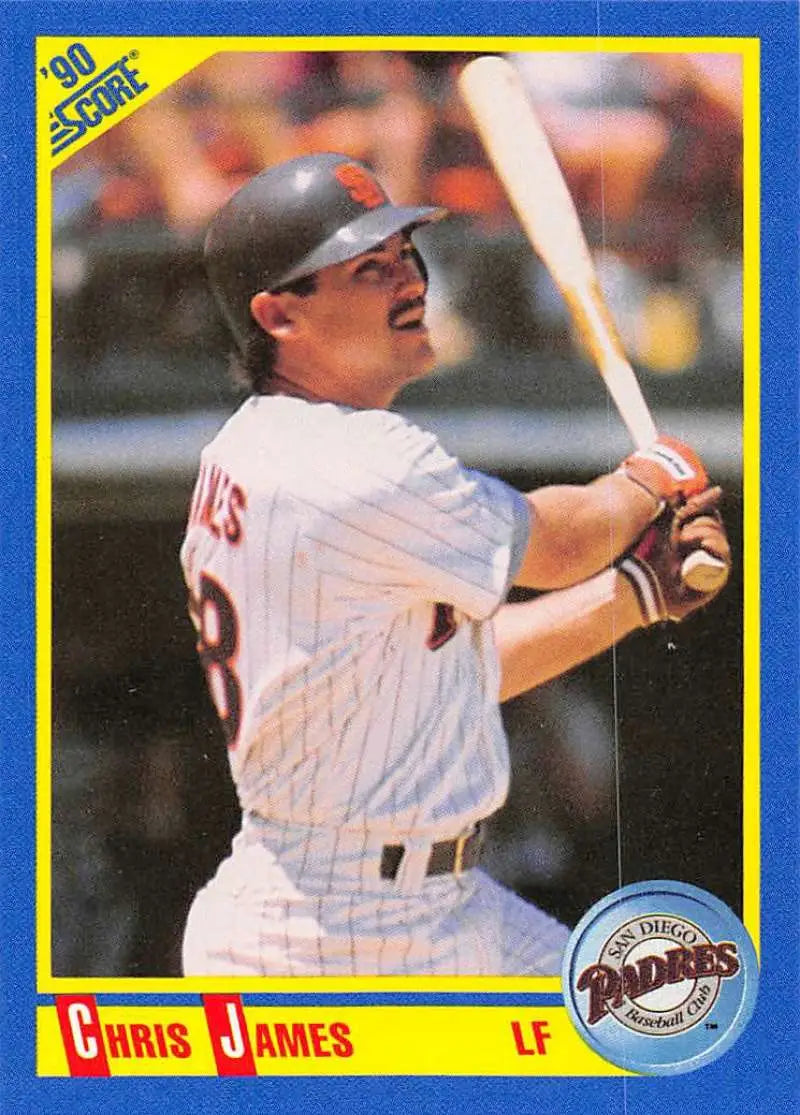 1990 Score #498 Chris James EX Excellent San Diego Padres Baseball Card - Baseball Card Single