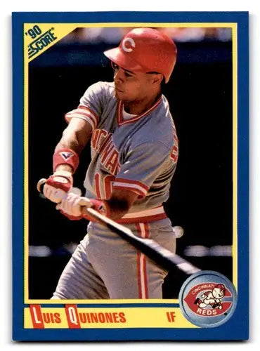 Original gloss Luis Quinones baseball card from 1990 Score #499, collectible Simply Sandoval item
