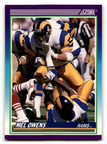 Mel Owens Los Angeles Rams football card from 1990 Score series