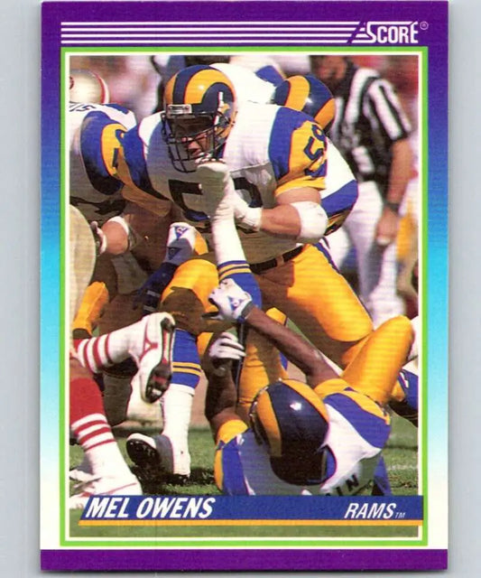 1990 Score #499 Mel Owens NM-MT Los Angeles Rams Football Card - Football Card Single