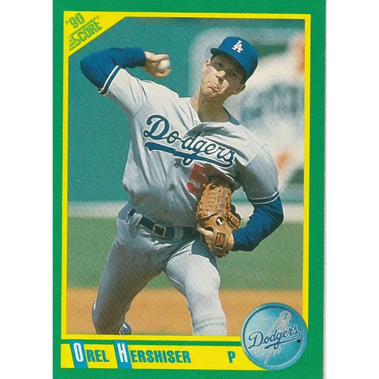 1990 Score #50 Orel Hershiser NM-MT Los Angeles Dodgers Baseball Card - Baseball Card Single