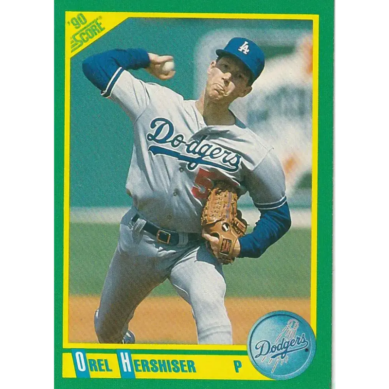 1990 Score #50 Orel Hershiser NM-MT Los Angeles Dodgers Baseball Card - Baseball Card Single