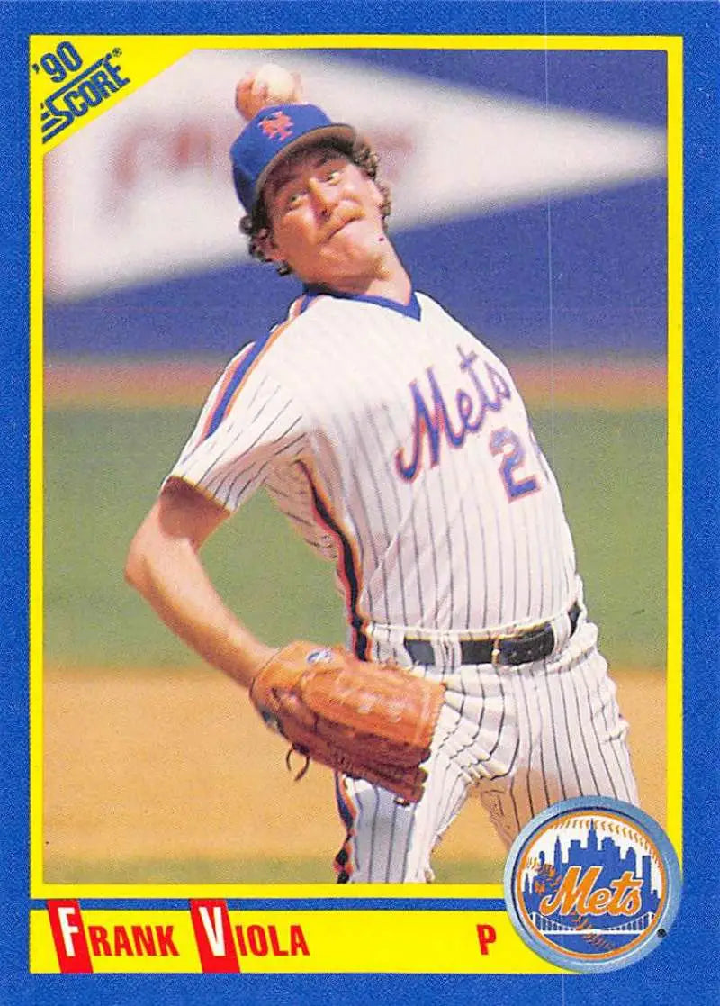 1990 Score #500 Frank Viola EX Excellent New York Mets Baseball Card - Baseball Card Single